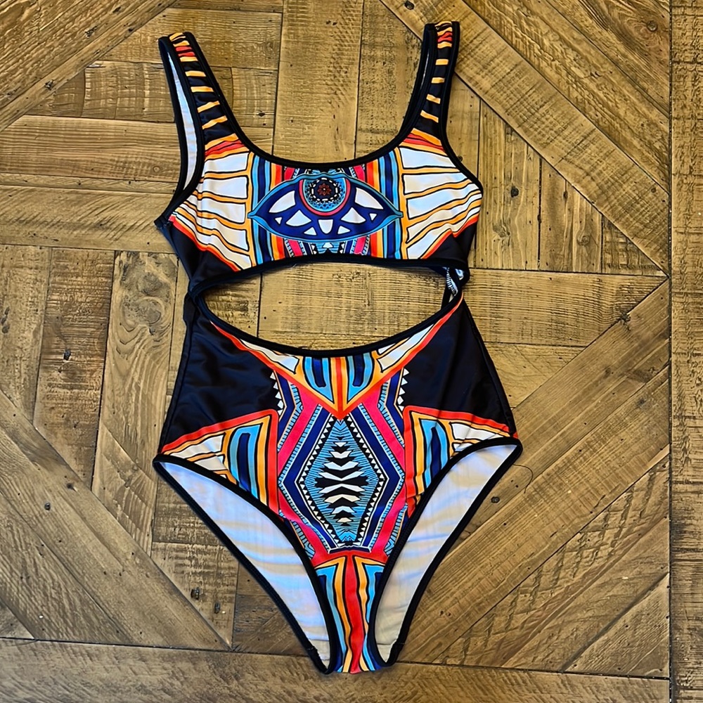 Women’s Multicolor 1 Piece Bathing Suit